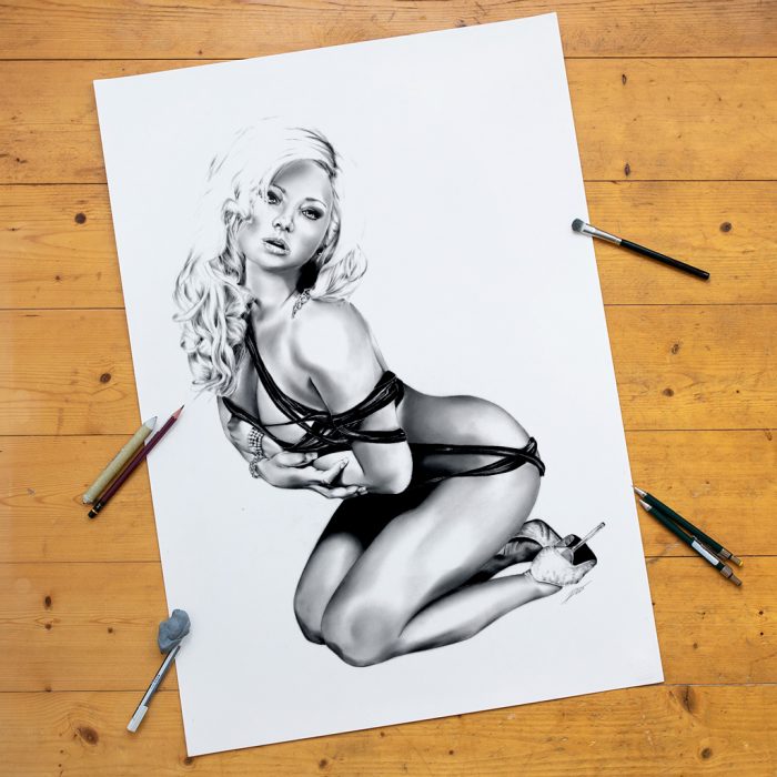 original Zeichnung Tied Up