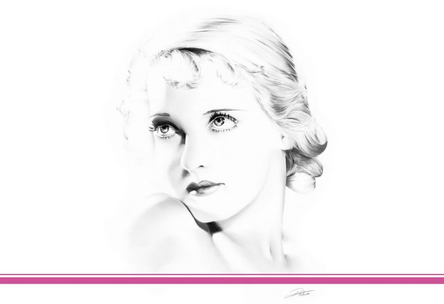 minimal Zeichnung Betty Davis