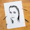 Bleistiftzeichnung Portrait Kunst Dirk Richter - original Bleistiftzeichnung Jill Kassidy