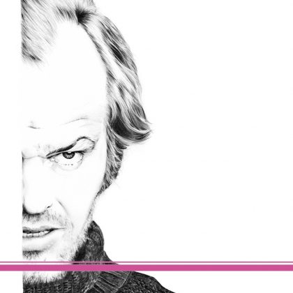 Zeichnung Jack Nicholson halb