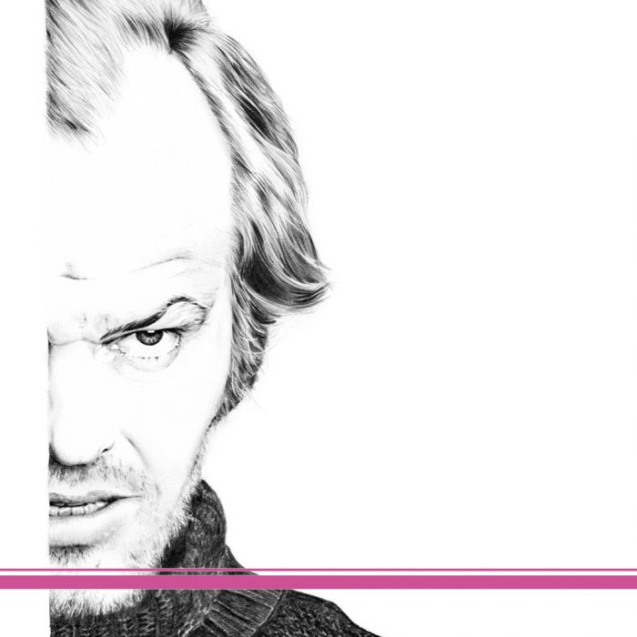 Zeichnung Jack Nicholson halb
