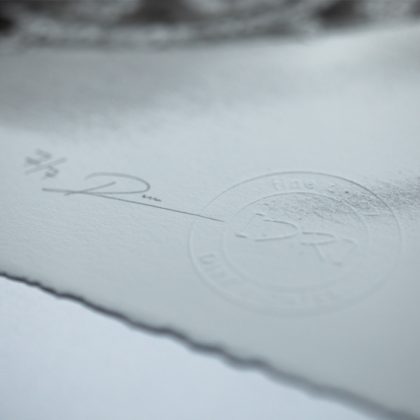 Kunstdruck Limitierung und Signatur - Close-Up