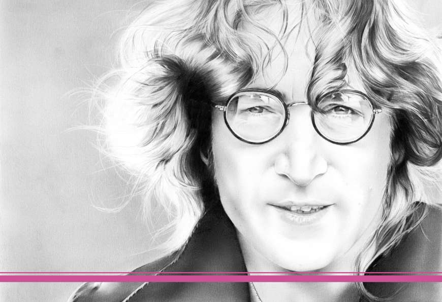 Portraitzeichnung von John Lennon