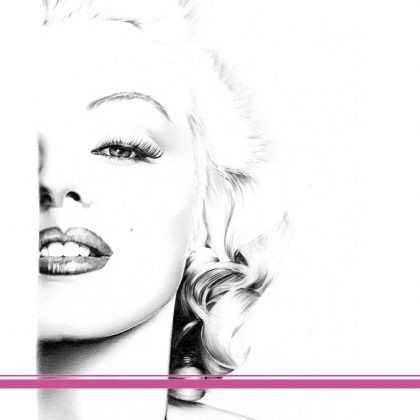 Zeichnung Marilyn Monroe halb