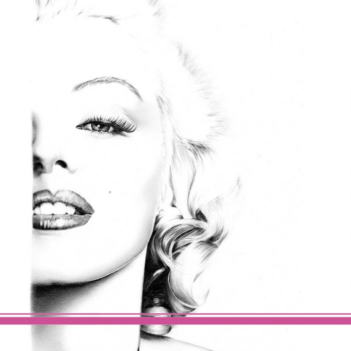 Zeichnung Marilyn Monroe halb