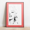 gerahmter Kunstdruck Wandbild Marilyn Monroe halb