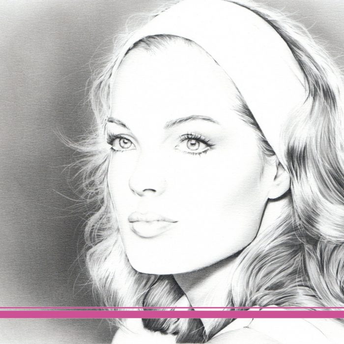 Zeichnung Romy Schneider 2