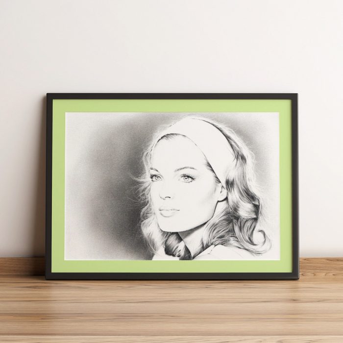 gerahmter Kunstdruck Wandbild Romy Schneider 2