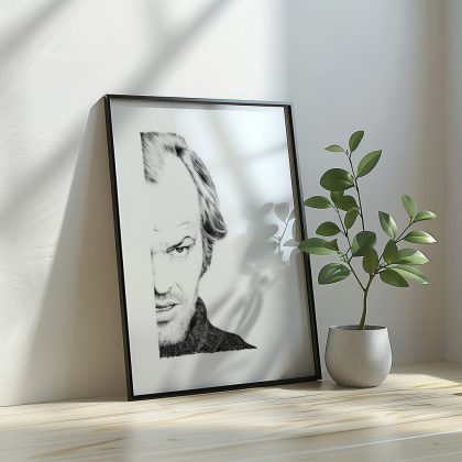 angelehnter Rahmen Jack Nicholson halb