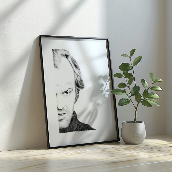 angelehnter Rahmen Jack Nicholson halb