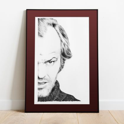 gerahmter Kunstdruck Wandbild Jack Nicholson halb
