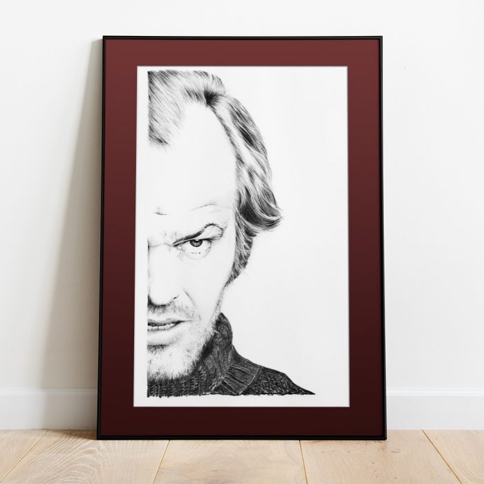 gerahmter Kunstdruck Wandbild Jack Nicholson halb