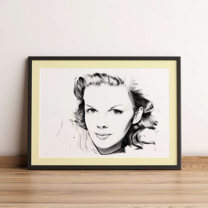 gerahmter Kunstdruck Wandbild Judy Garland gerahmter Kunstdruck Wandbild Judy Garland