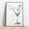 gerahmter Kunstdruck Wandbild Martini Sunrise