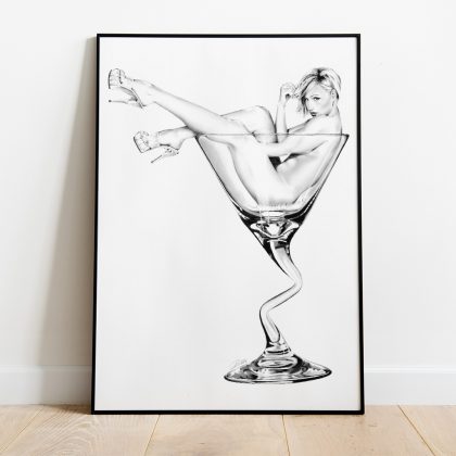 gerahmter Kunstdruck Wandbild Martini Sunrise