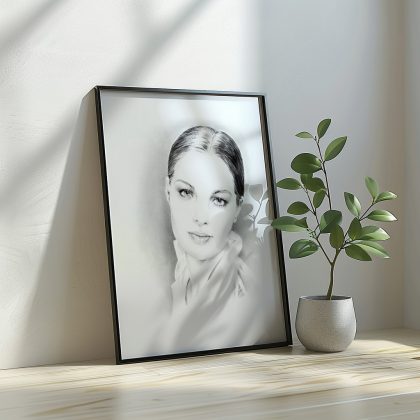 angelehnter Rahmen Romy Schneider 3