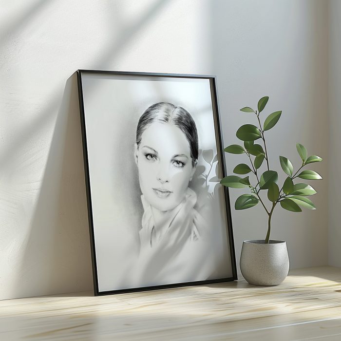 angelehnter Rahmen Romy Schneider 3