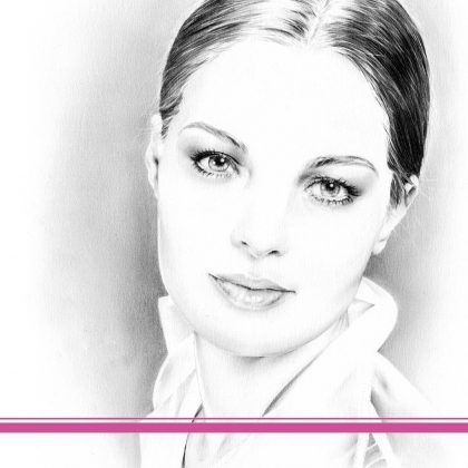 Zeichnung Romy Schneider 3