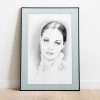gerahmter Kunstdruck Wandbild Romy Schneider 3