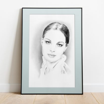 gerahmter Kunstdruck Wandbild Romy Schneider 3