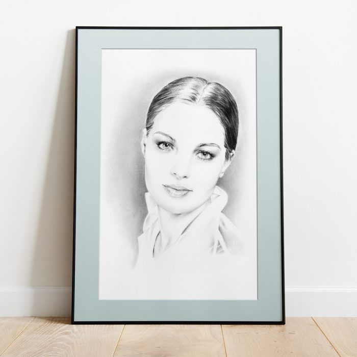 gerahmter Kunstdruck Wandbild Romy Schneider 3