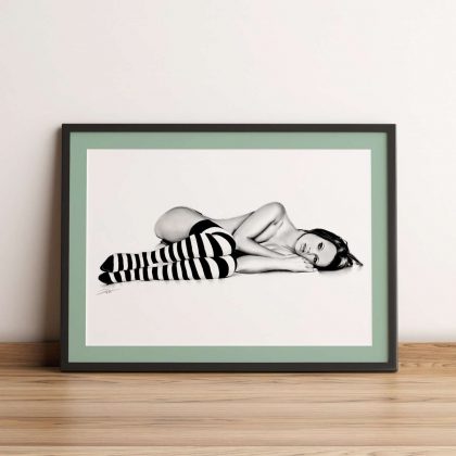 gerahmter Kunstdruck Wandbild Sleeping Beauty