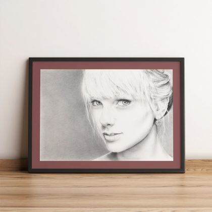 gerahmter Kunstdruck Wandbild Taylor Swift