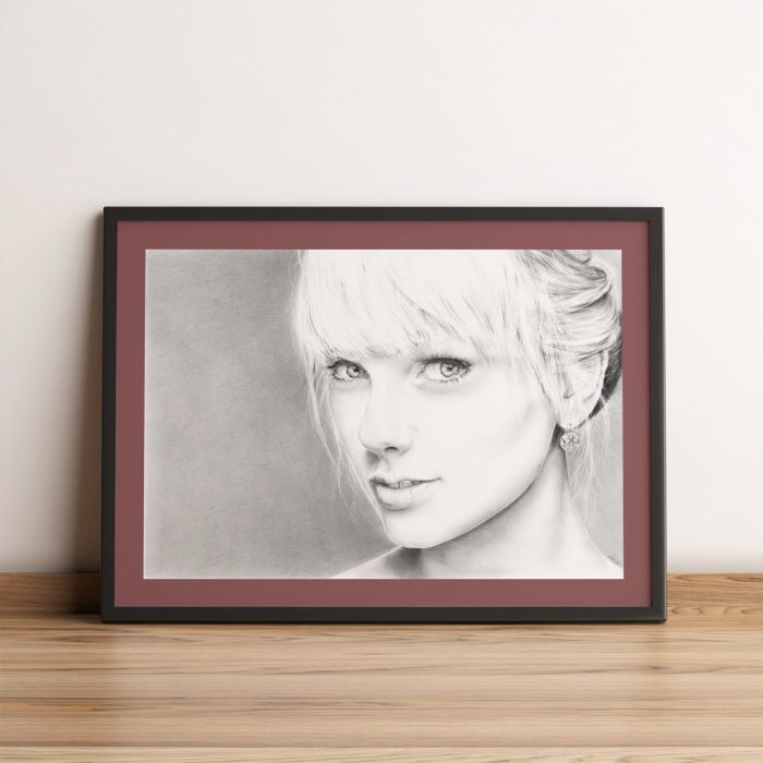 gerahmter Kunstdruck Wandbild Taylor Swift