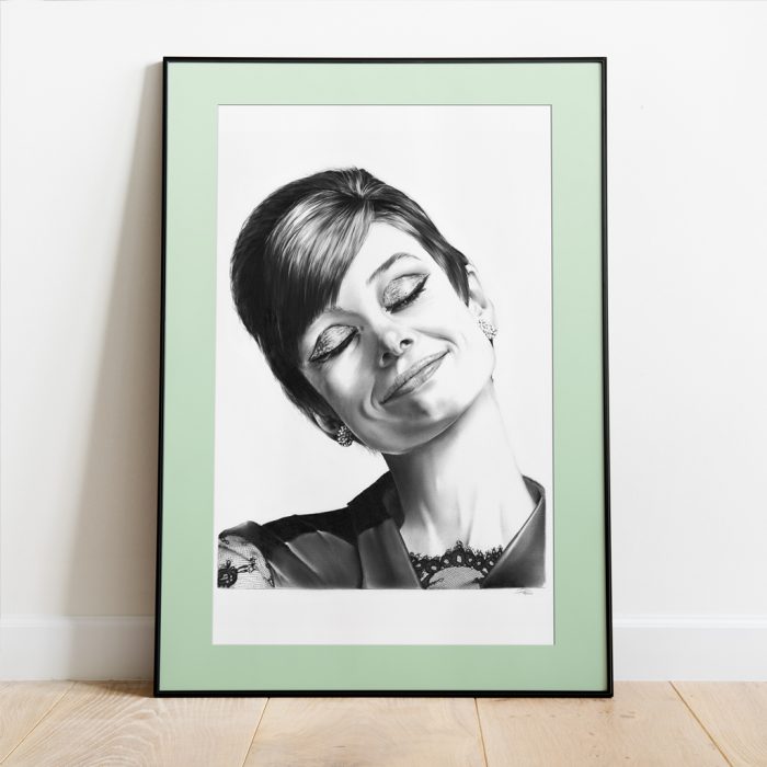 gerahmter Kunstdruck Wandbild Audrey Hepburn 4