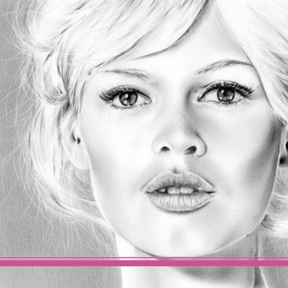 Zeichnung Kunstdruck Brigitte Bardot