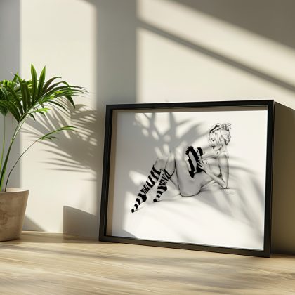 angelehnter Rahmen Tiger Ducky