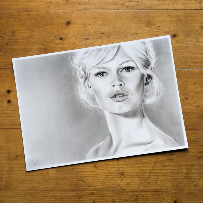 original Zeichnung Brigitte Bardot