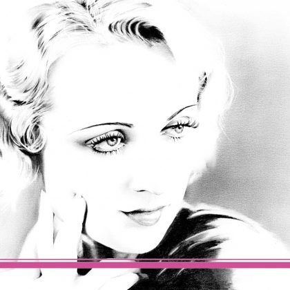 Zeichnung Kunstdruck Carole Lombard