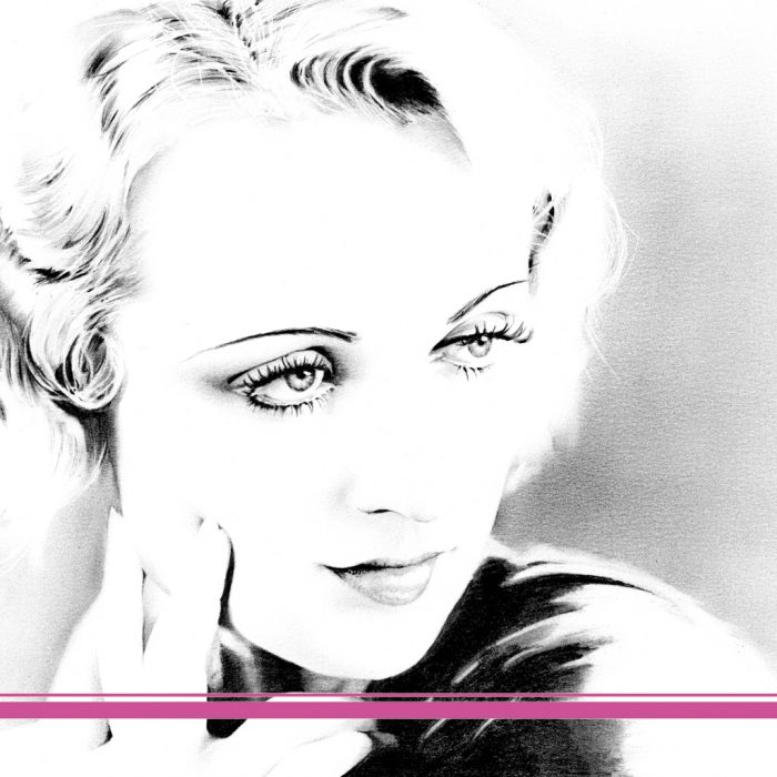 Zeichnung Kunstdruck Carole Lombard