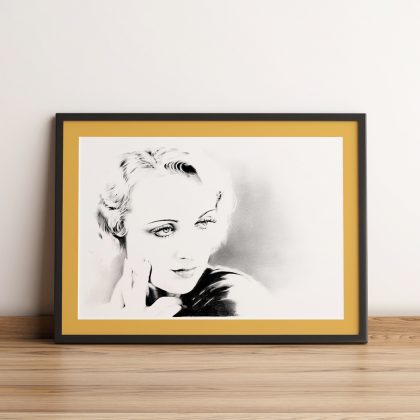 gerahmter Kunstdruck Carole Lombard
