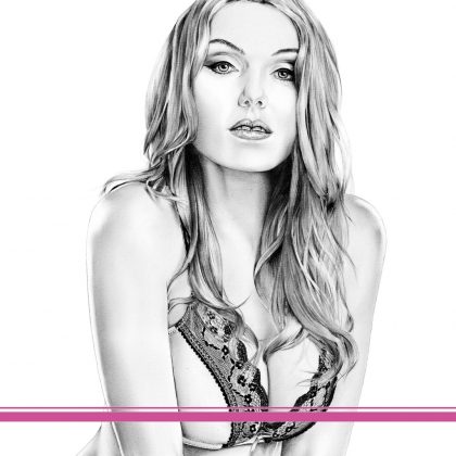 Zeichnung Kunstdruck Grace