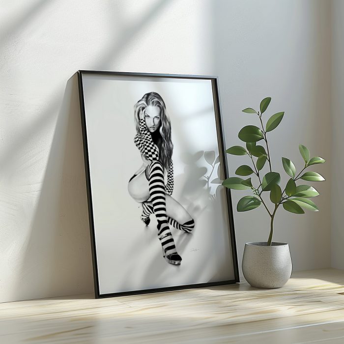 angelehnter Rahmen Checkers