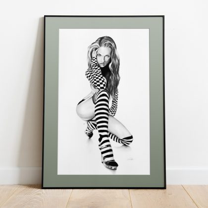 gerahmter Kunstdruck Checkers