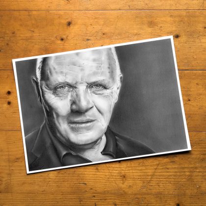 Original Zeichnung Anthony Hopkins