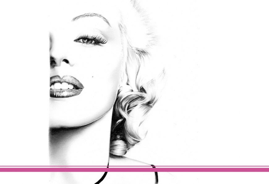 Blog Bild Zeichnung Marilyn Monroe halb