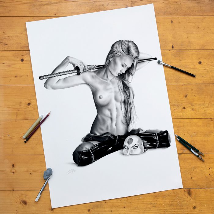 original Zeichnung Katana