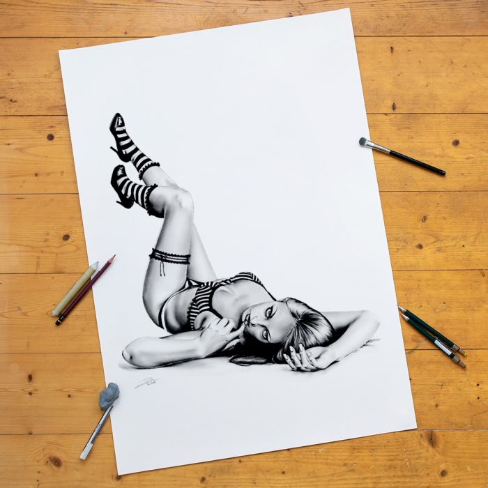 original Zeichnung Vintage Stripes