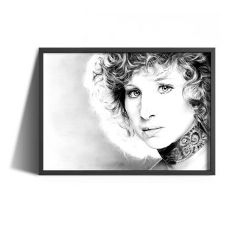 Bleistiftzeichnung Portrait Kunst Dirk Richter - Kunstwerk Barbara Streisand