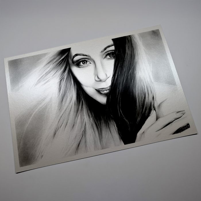 Dirk Richter silver line Kunstdruck Cher limitiert