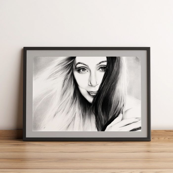 gerahmter Kunstdruck Cher