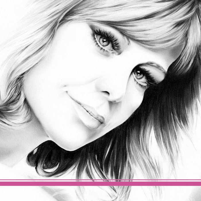 Bleistiftzeichnung Portrait Kunst Dirk Richter - Kunstwerk Original Hildegard Knef