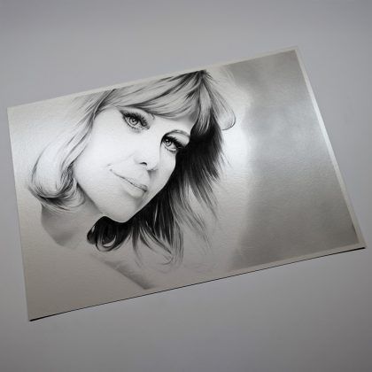 Dirk Richter silver line Kunstdruck Hildegard Knef limitiert