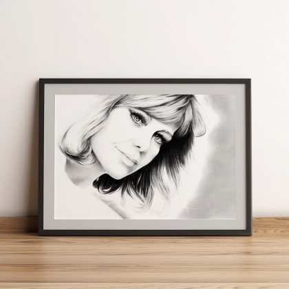 gerahmter Kunstdruck Hildegard Knef