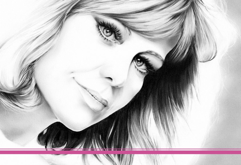 Blog Bild Zeichnung Portrait Hildegard Knef