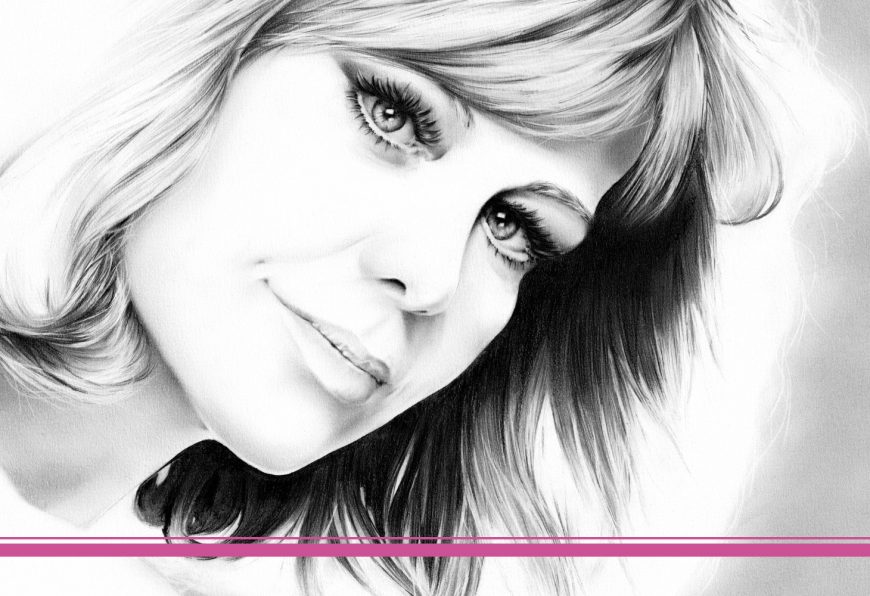 Blog Bild Zeichnung Portrait Hildegard Knef